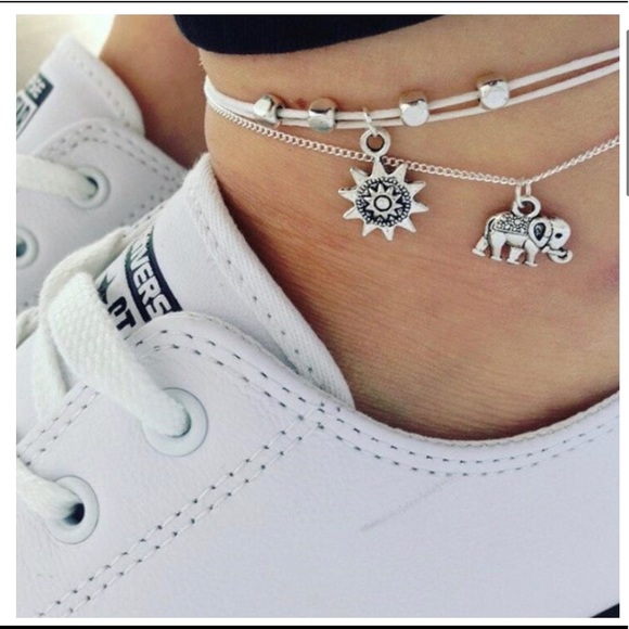 NWT🎉 Beautiful Elephant Anklet Ancient Silver - Picture 2 of 6